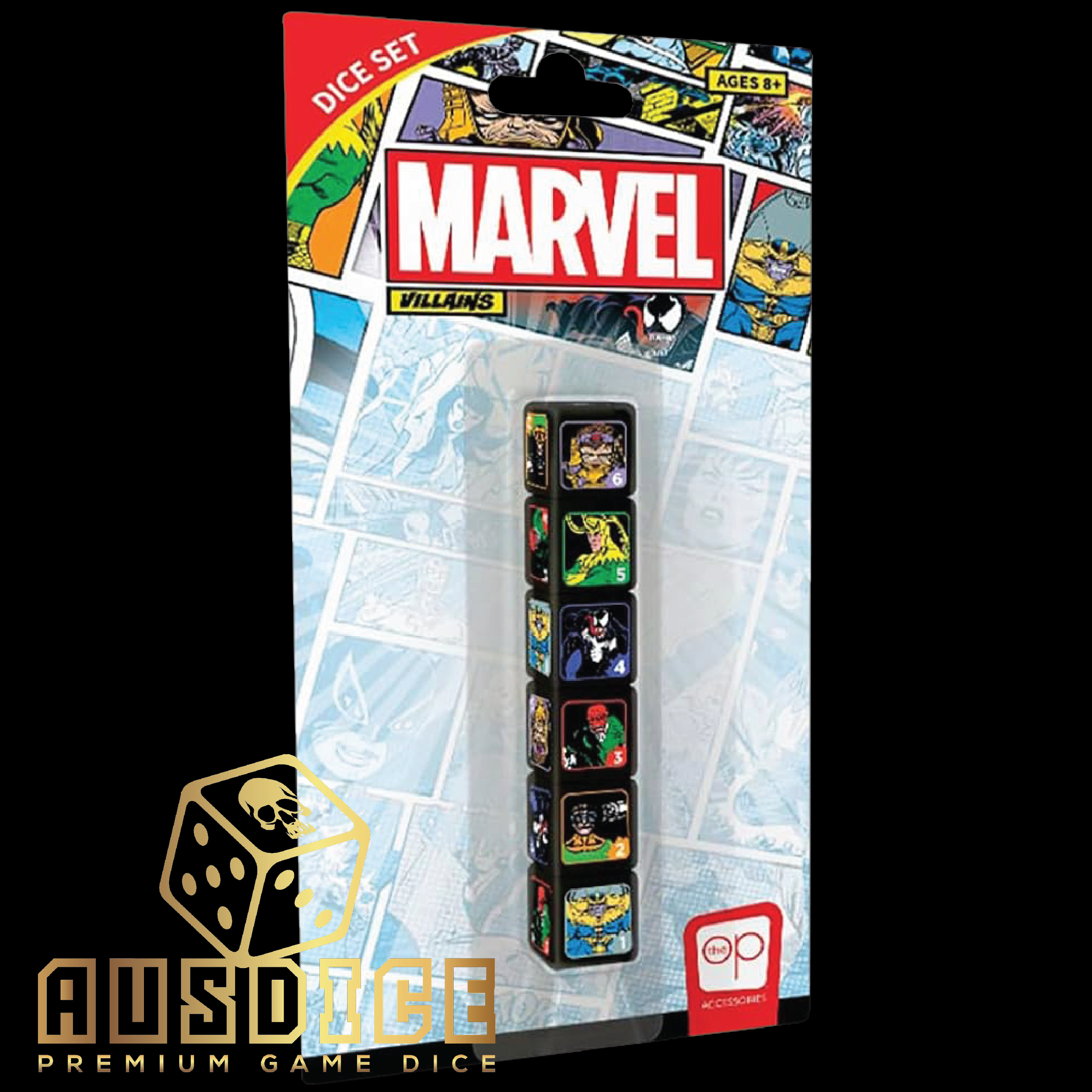 USAopoly Marvel Villains D6 Dice Set