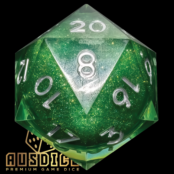 D20 Chonk 55mm Liquid Core Emerald Abyss