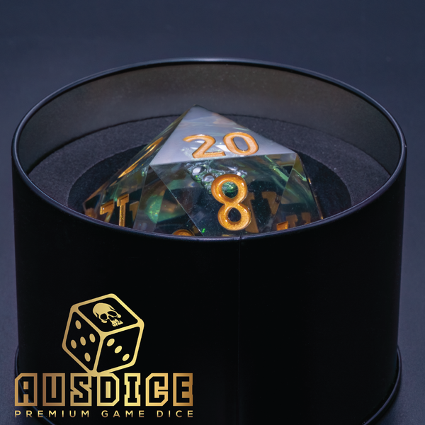 D20 Chonk 55mm Liquid Core Emerald Abyss