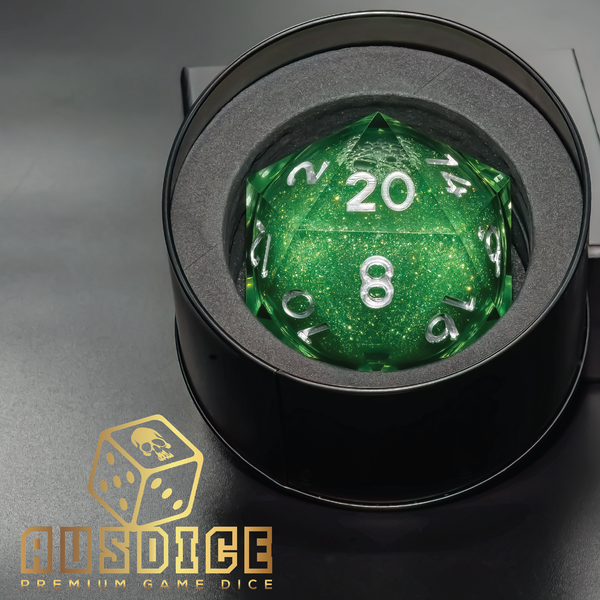 D20 Chonk 55mm Liquid Core Emerald Abyss