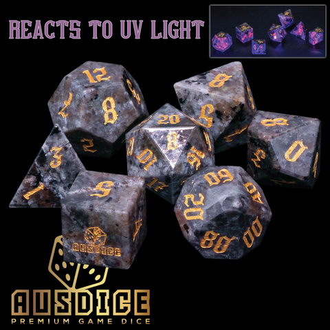 Arcane Embers Gemstone Polyhedral Dice Set