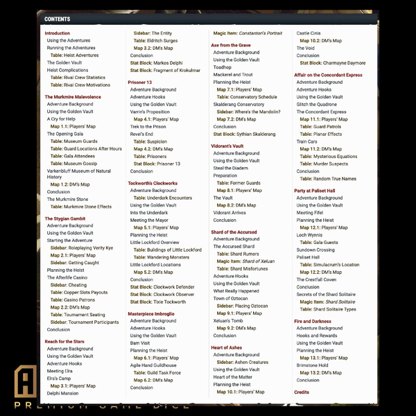 D&D Keys from the Golden Vault Hardcover Book