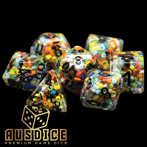 Confetti Pearls Resin Polyhedral 7-Die Set