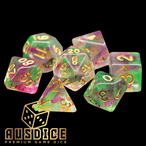 Unicorn Galaxy Resin Polyhedral 7-Die Set