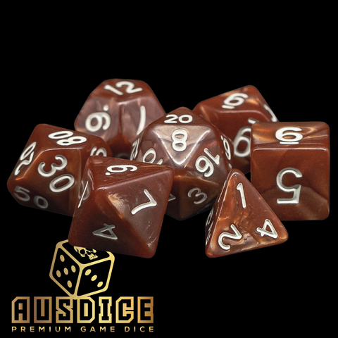 Ausdice Polyhedral Dark Copper 7-Die Set