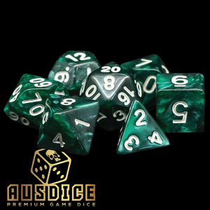 Ausdice Polyhedral Jade Green 7-Die Set