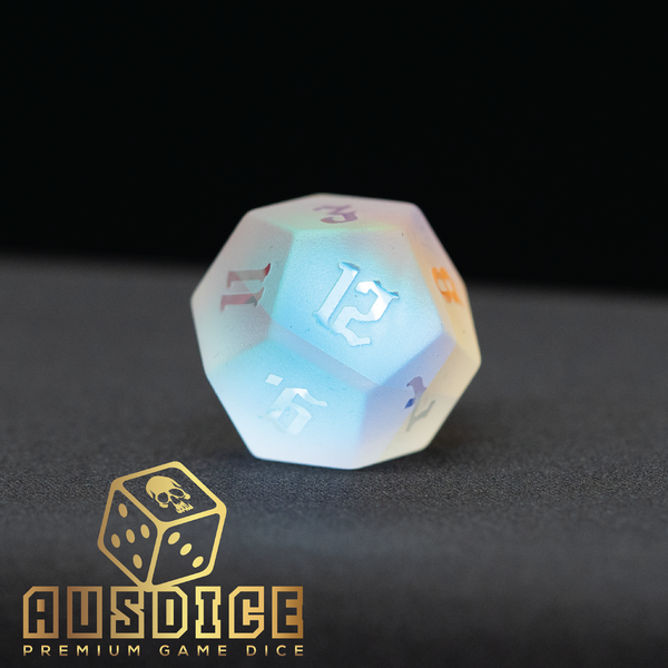 Frosted Crystal Polyhedral Dice Set