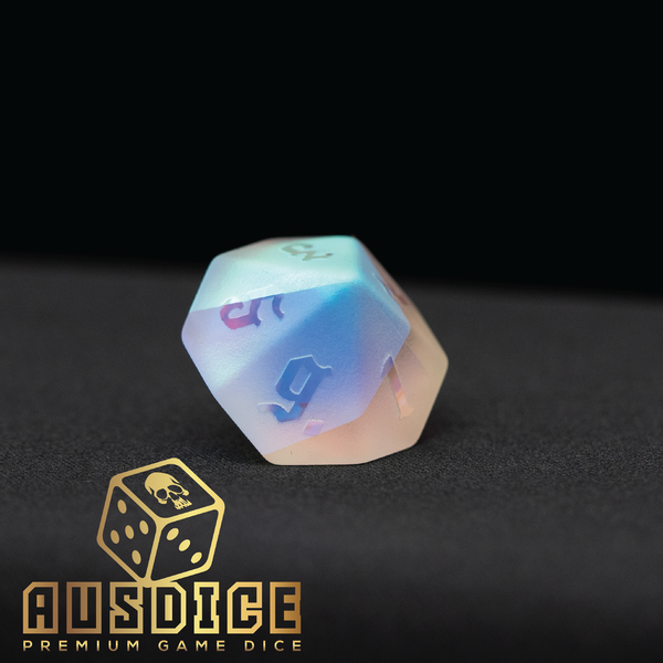 Frosted Crystal Polyhedral Dice Set