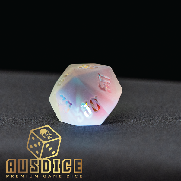 Frosted Crystal Polyhedral Dice Set