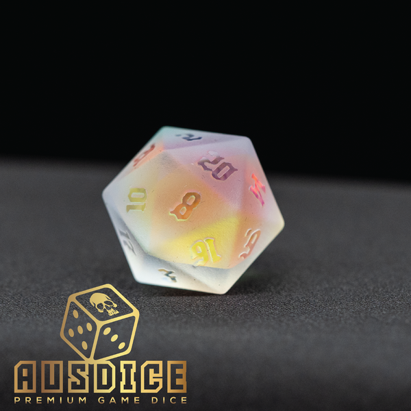 Frosted Crystal Polyhedral Dice Set