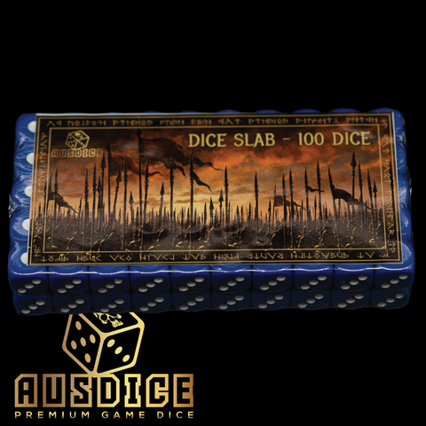 Ausdice Slab of Dice - Blue (100 Dice)