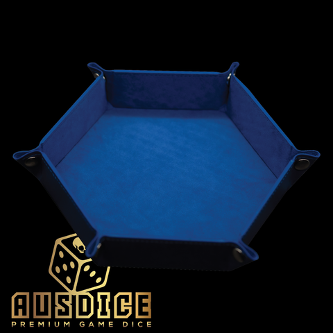 Ausdice Hex Dice Tray - Dark Blue