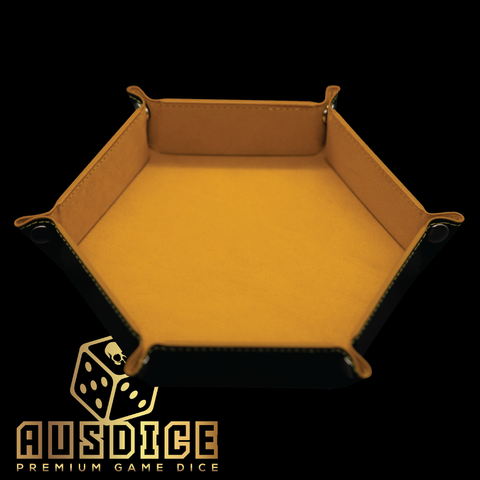 Ausdice Hex Dice Tray - Mustard